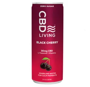 CBD Living 30mg CBD Sparkling Water - Black Cherry