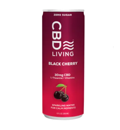 CBD Living 30mg CBD Sparkling Water - Black Cherry