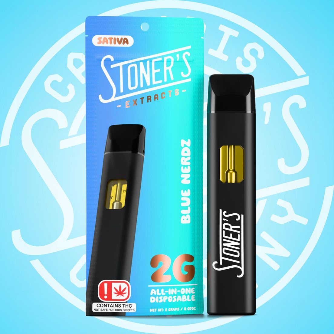 Stoner's Extracts - Disposable - Blue Nerds 2g at Get Bak'd Edmond | Sweede