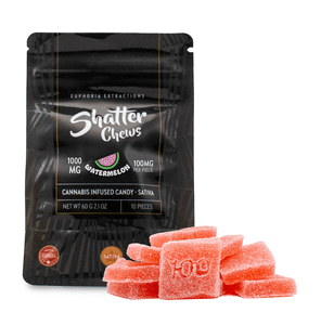 1000mg Sativa Watermelon Shatter Chews by Euphoria Extractions (100mg x10)