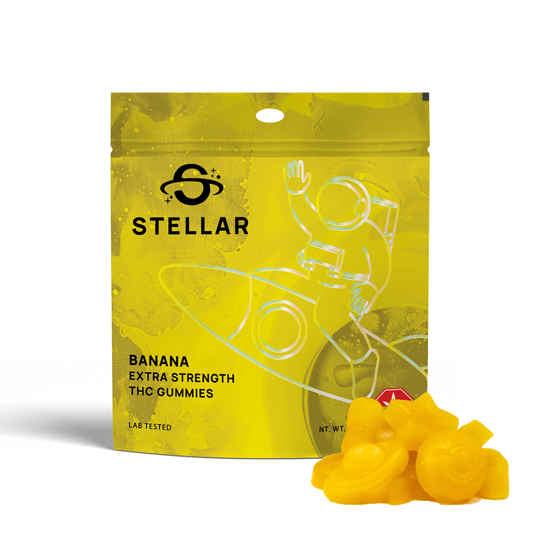 2000mg Banana Blast Gummies by Stellar Treats