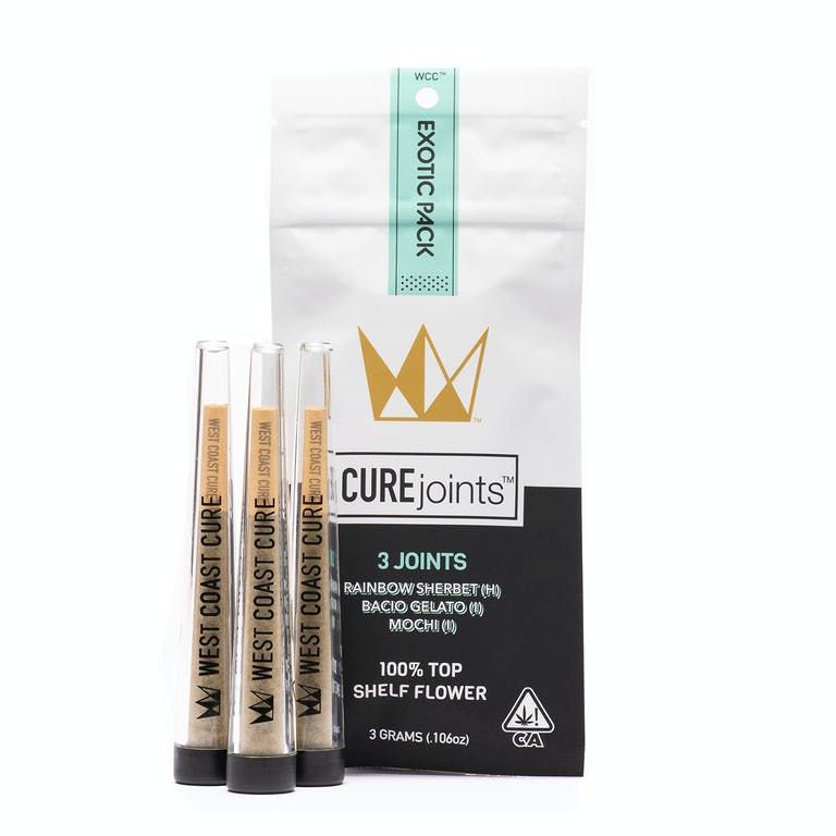 WCC Pre Roll Cured Joints The Exotic Pack 3 Pack 1g (5/case)
