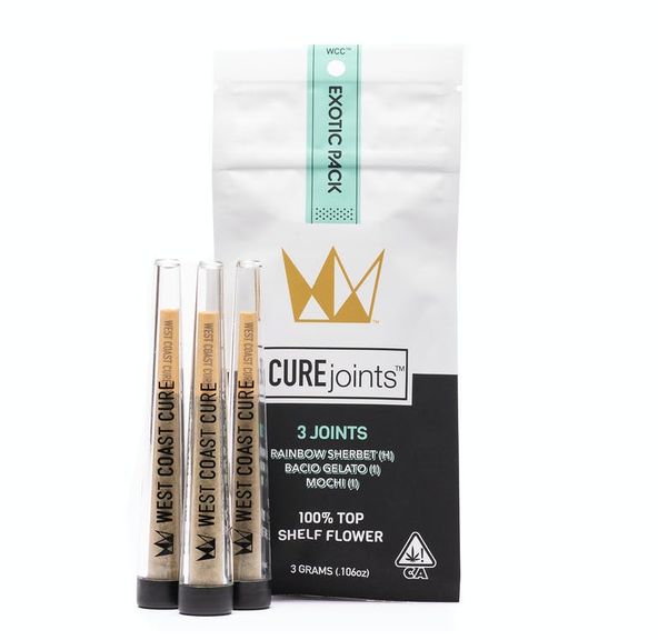 WCC Pre Roll Cured Joints The Exotic Pack 3 Pack 1g (5/case)