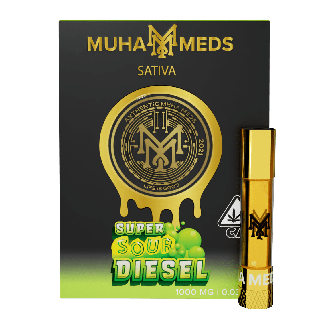 Muha | Vape Cart | 1g | Distillate | Super Sour Diesel