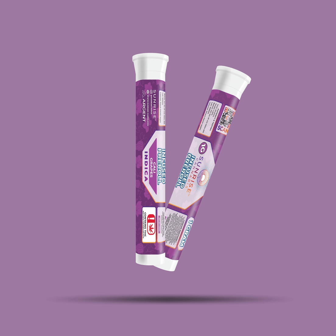 Sunrise Cannabis - Cali Grapes - 1g Infused Preroll