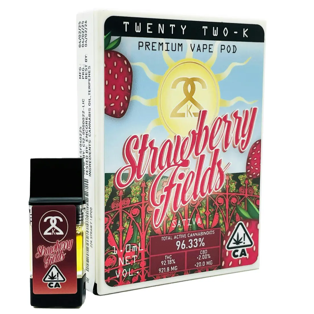 22K | PlugPlay Compatible | Pod | 1g | Distillate | Strawberry Fields
