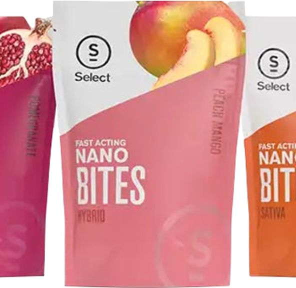 1. Select 100mg THC NANO Gummies - Peach Mango (H) *SALE ITEM*