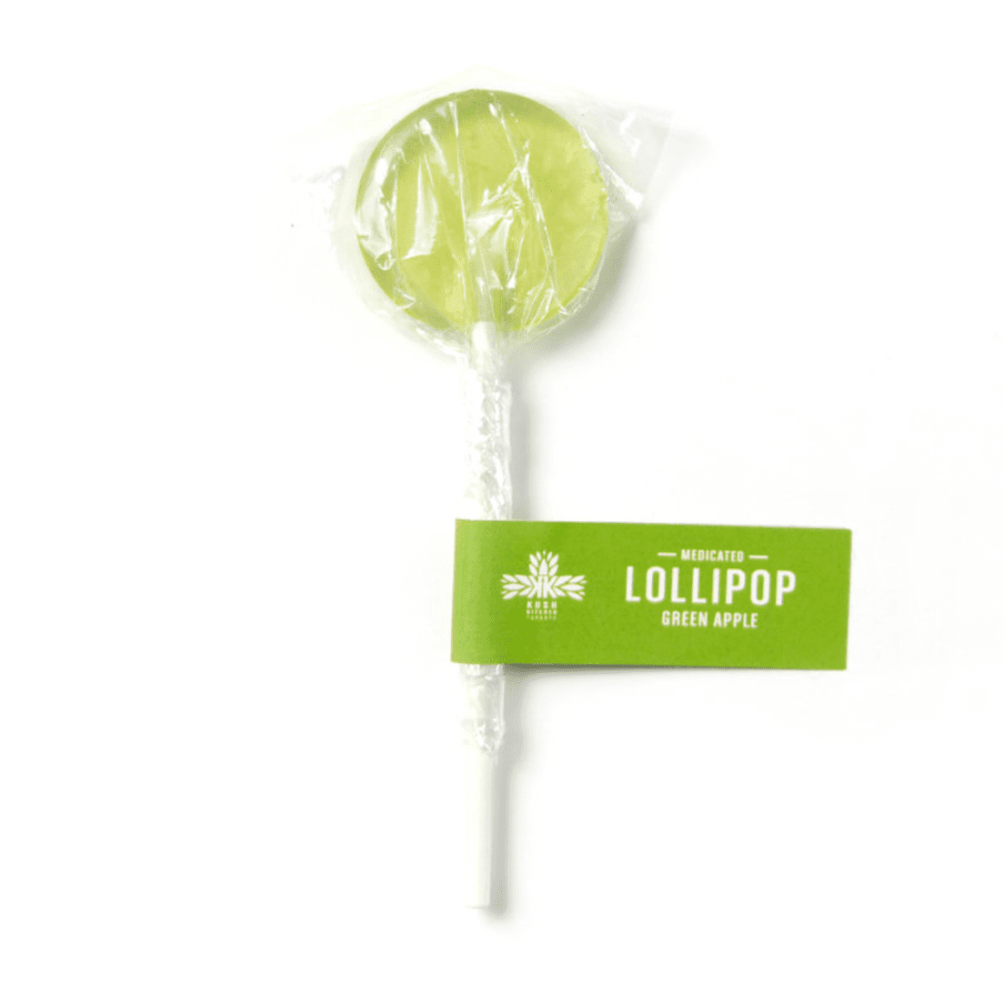 Green Apple 100mg Medicated Lollipop by Kush Kitchen