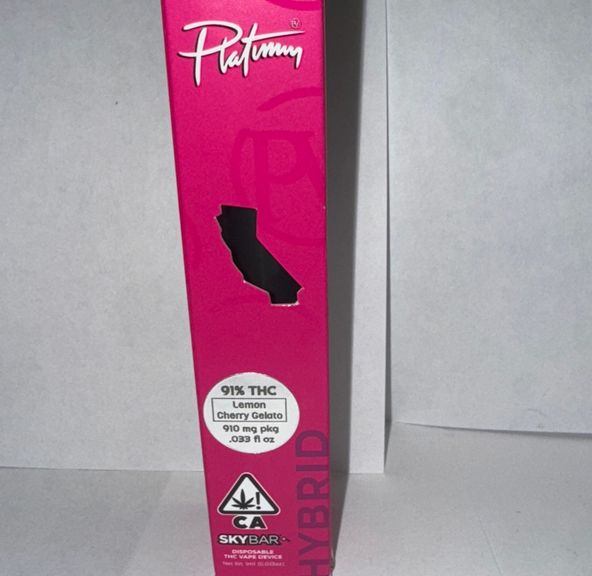 Platinum Vape - Skybar 1g Disposable - Lemon Cherry Gelato - Hybrid