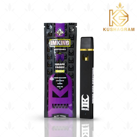 IMKING - Grape Zaddy - Liquid Diamond Disposable Vape - 1g at KUSHAGRAM |  Sweede