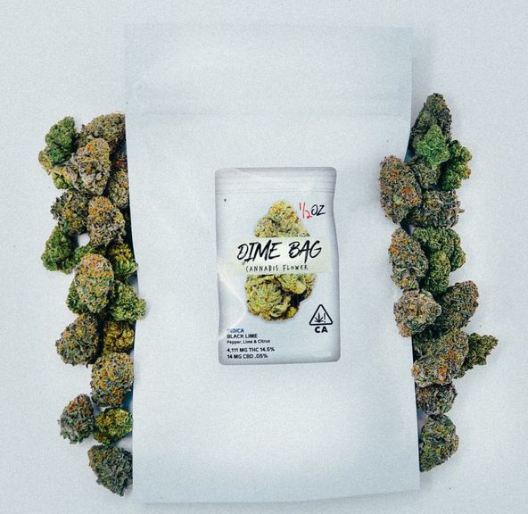 B. Dime Bag 14g Flower - Quality 7.5/10 - Appleberry (~23% THC)