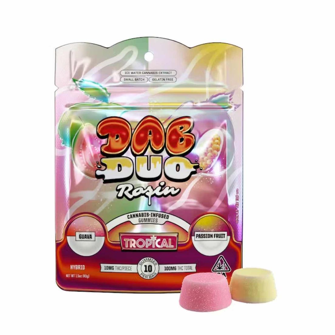 Absolute Xtracts Dab Duo Gummies Tropical 100mg