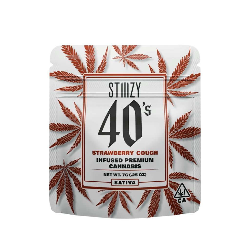 STIIIZY - 7G INFUSED 40s MYLAR - STRAWBERRY COUGH 7g