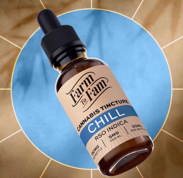 Chill: Indica | 1oz (150mg) RSO Tincture | Farm to Fam x NEA