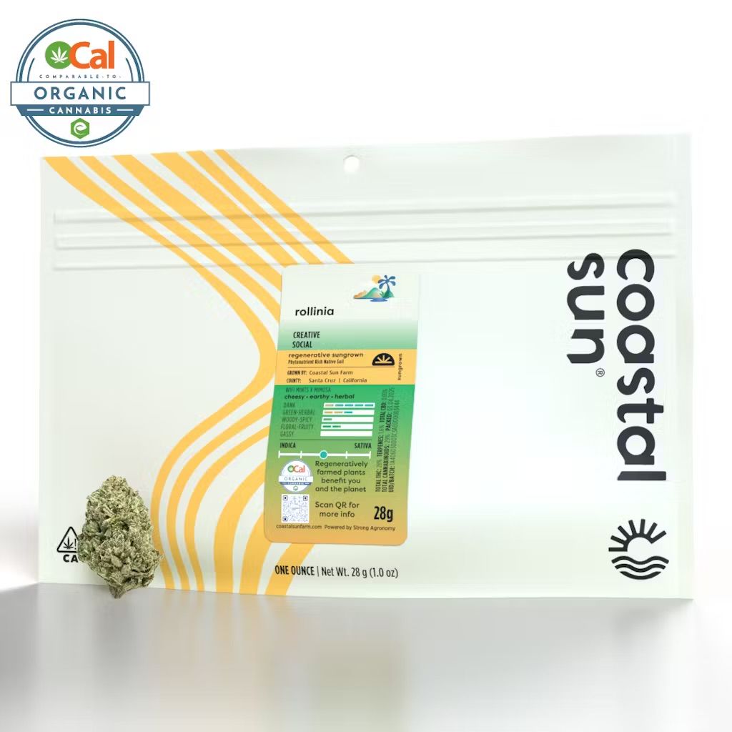 Coastal Sun Sungrown Flower 28g Mylar Hybrid Rollinia