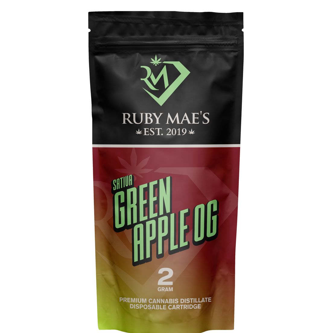 Green Apple OG- 2G Disposibles - Cartridge By Ruby Mae's