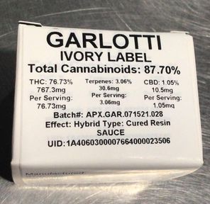 (Apex) Garlotti 1G Cured Resin Sauce