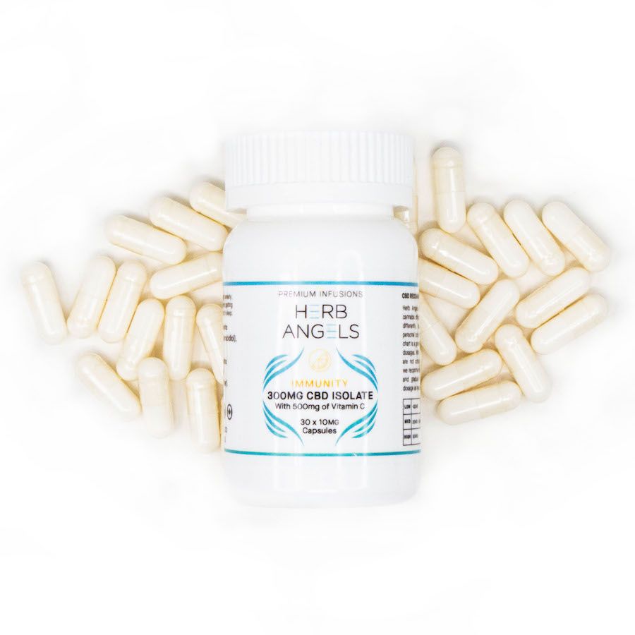 Capsules: Immunity 300mg (10mgx30) CBD Isolate by Herb Angels