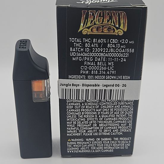 Jungle Boys - Disposable - Legend OG - 2G at Goodies | Sweede