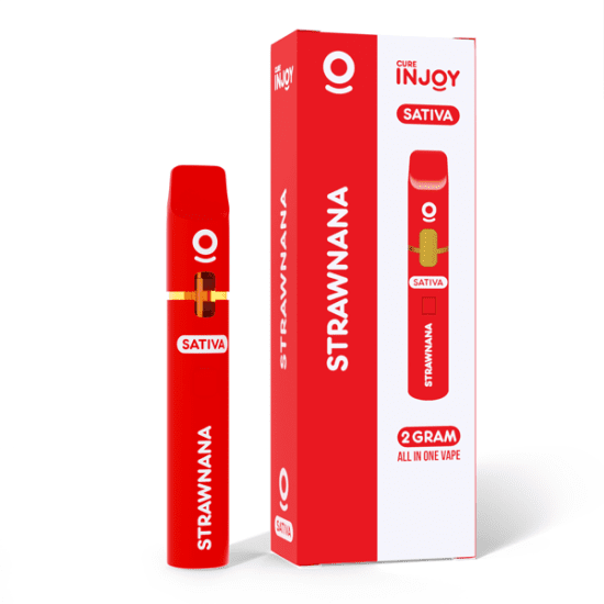 Cure Injoy - Vape Dispo - [Distillate] - Strawnana - 2g