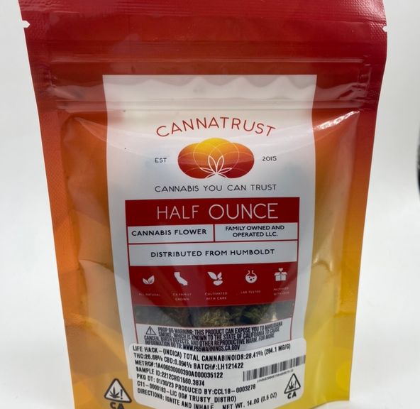Life Hack (indica) - 14g Flower (THC 26%) by Cannatrust **Buy 2 for $80**
