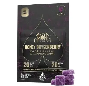 Honey Boysenberry 1:1 THC/CBN 5pk Rosin Gummies 0.10 g