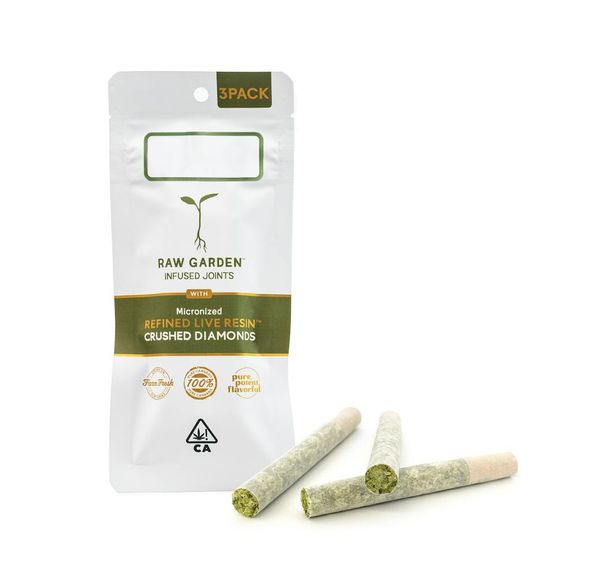 Raw Garden™ - Slymer RLR™ Crushed Diamonds Infused (3) 0.5g Joints 1.5g