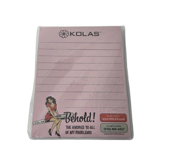 Kolas Branded Notepad Behold Pinup Pink