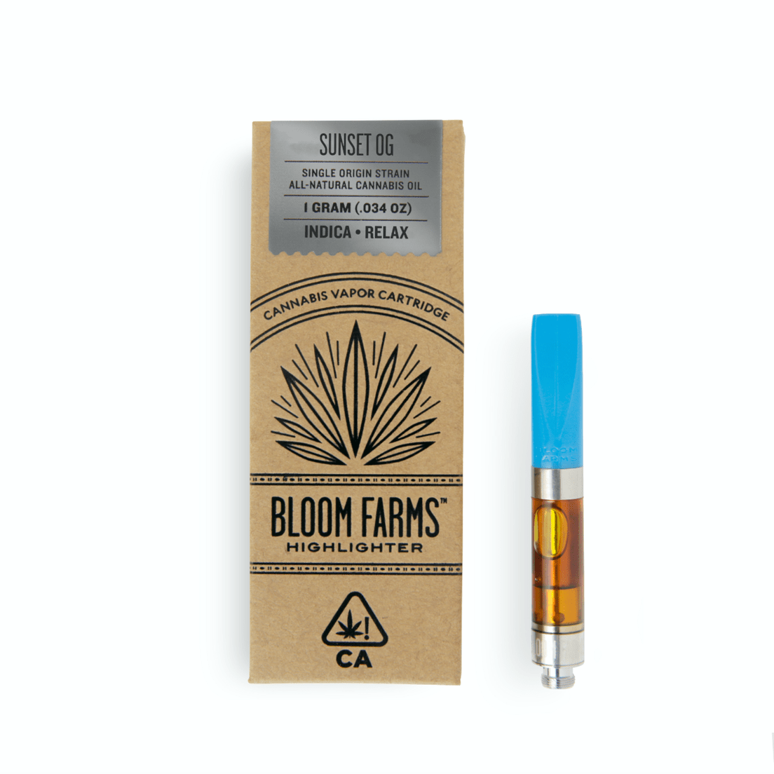 Bloom Farms Highlighter 1G Sunset OG Vape Cartridge $56.67