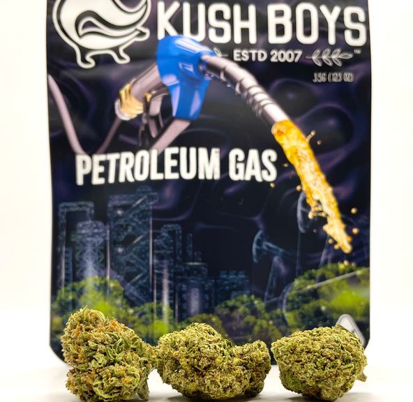 PRE-ORDER ONLY 1/8 Petroleum Gas (27.21%/Indica) - Kush Boys