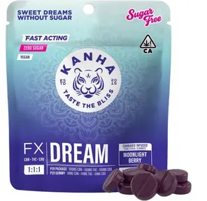 Kanha FX NANO Gummies Dream Moonlight Berry 100mg THC / 100mg CBN / 100mg CBD