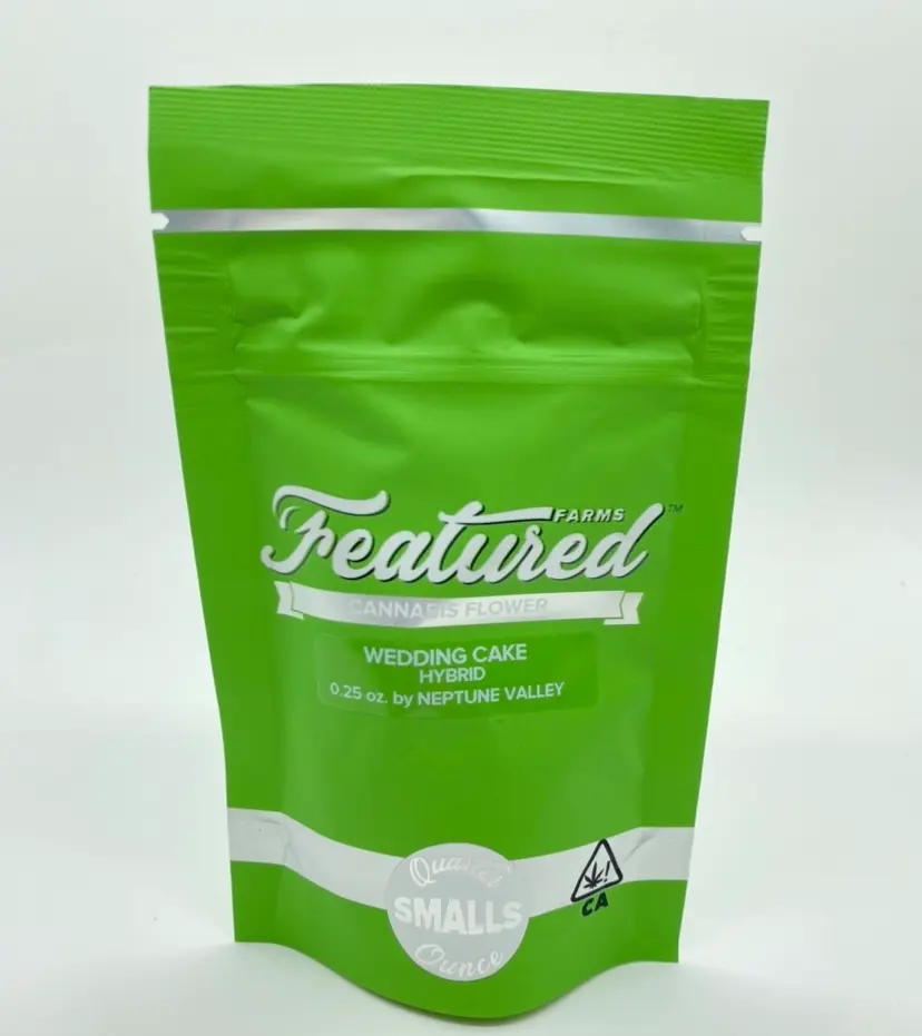 Wedding Cake (hybrid/indica) - 7g PREMIUM INDOOR smalls (THC 29%) by Featured Farms **Buy 2 for $80**