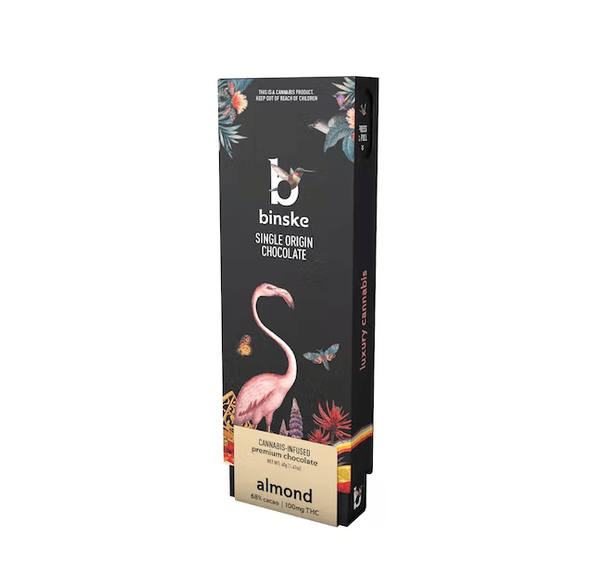 Binske - Almond Chocolate | Peruvian Pure Nacional 68% Cacao | 100MG THC