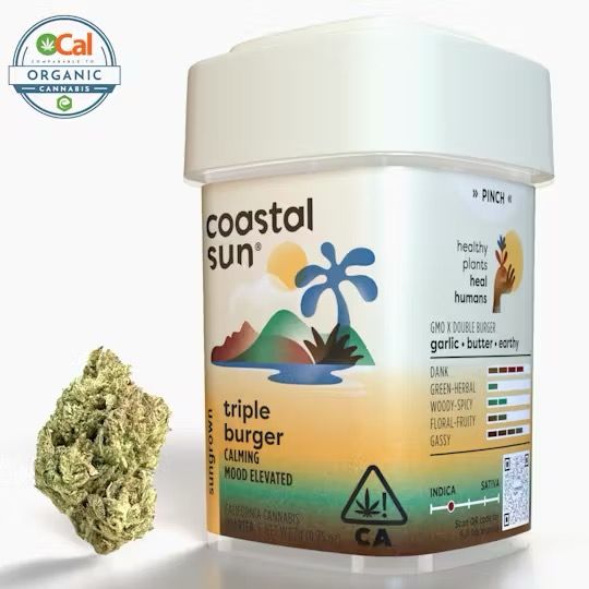 Coastal Sun- Triple Burger Sun Grown 7g (I/H)