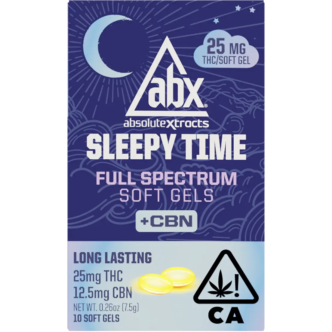 [ABX] CBN Soft Gels - 25mg - 10ct - Sleepy Time (I)