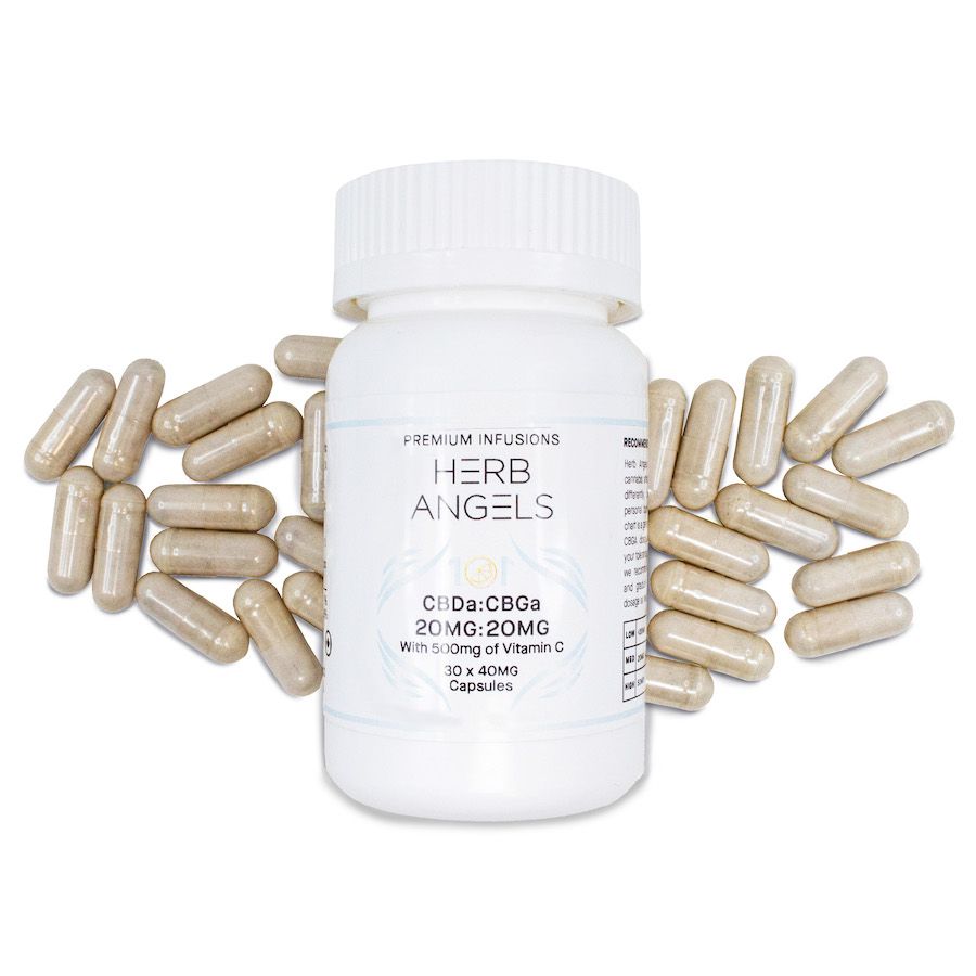 Capsules: 1200mg CBGa:CBDa Defense Capsules (30x40mg) by Herb Angels