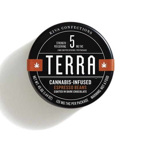 KIVA - Terra Bites Dark Chocolate Espresso Beans - 100mg