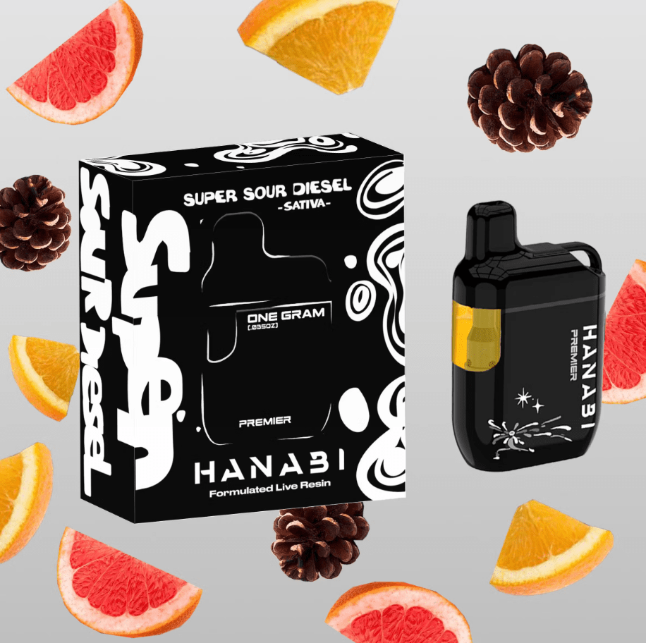 Hanabi Live Resin AIO Vape Super Sour Diesel 1g
