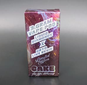 Cake-3 Gram Vape Pod Liquid Diamonds X Cryo Live Resin Galaxy Glitch