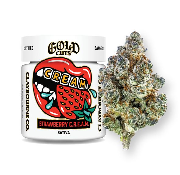 Claybourne | Flower | 3.5g | Gold | Strawberry C.R.E.A.M.