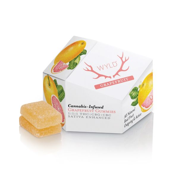 WYLD- Grapefruit Gummies 1:1:1 (THC:CBC:CBG)