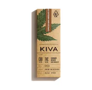 KIVA - Kiva Bar Dark Chocolate Espresso CBD- 100mg