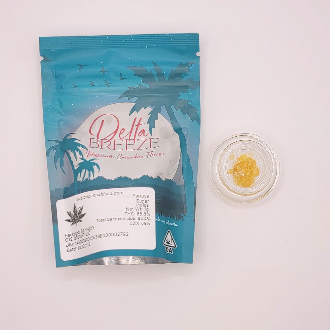 PRE-ORDER ONLY *BLOWOUT DEAL! $25 1g Papaya (Indica) Sugar - Delta Breeze