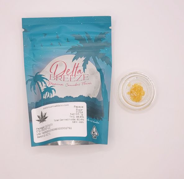 PRE-ORDER ONLY *BLOWOUT DEAL! $25 1g Papaya (Indica) Sugar - Delta Breeze