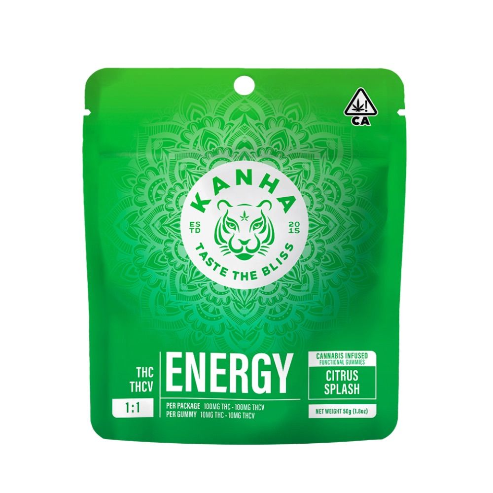 Kanha- Energy Citrus Splash 1:1 Gummies (THC:THCV) 100mg (S)