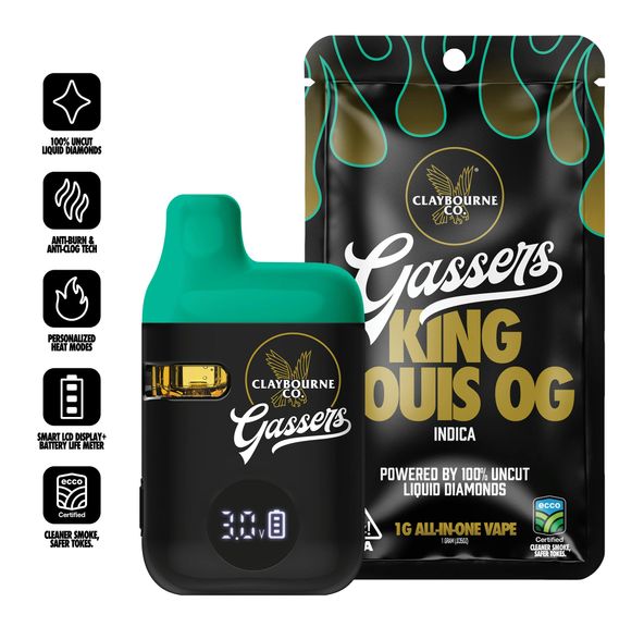 Claybourne Co. - Gassers Liquid Diamonds AIO - 1g - King Louis OG