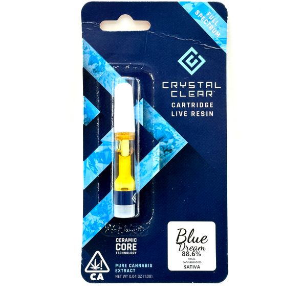 Crystal Clear - Blue Dream - 1g Live Resin Cannabis Cartridge