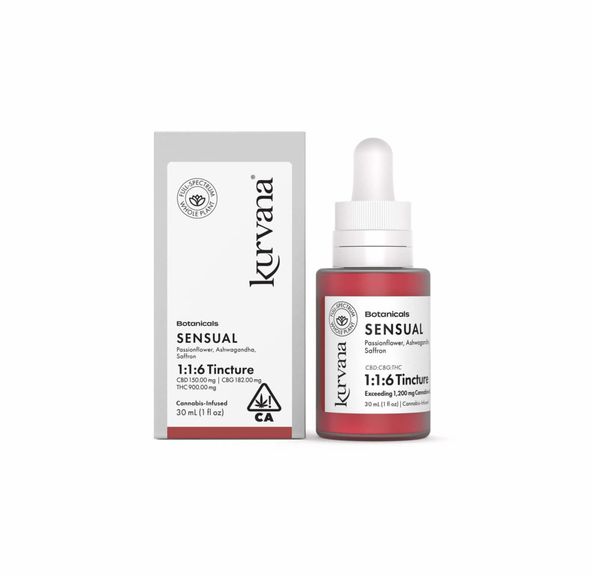 1. Kurvana Botanicals Tincture - Sensual 1:1:6 CBD/CBG/THC *SALE*