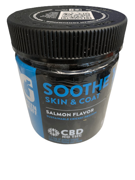 Green Gruff Chews | SOOTHE SKIN $ COAT | 2.5MG CBD | $44.95/JAR