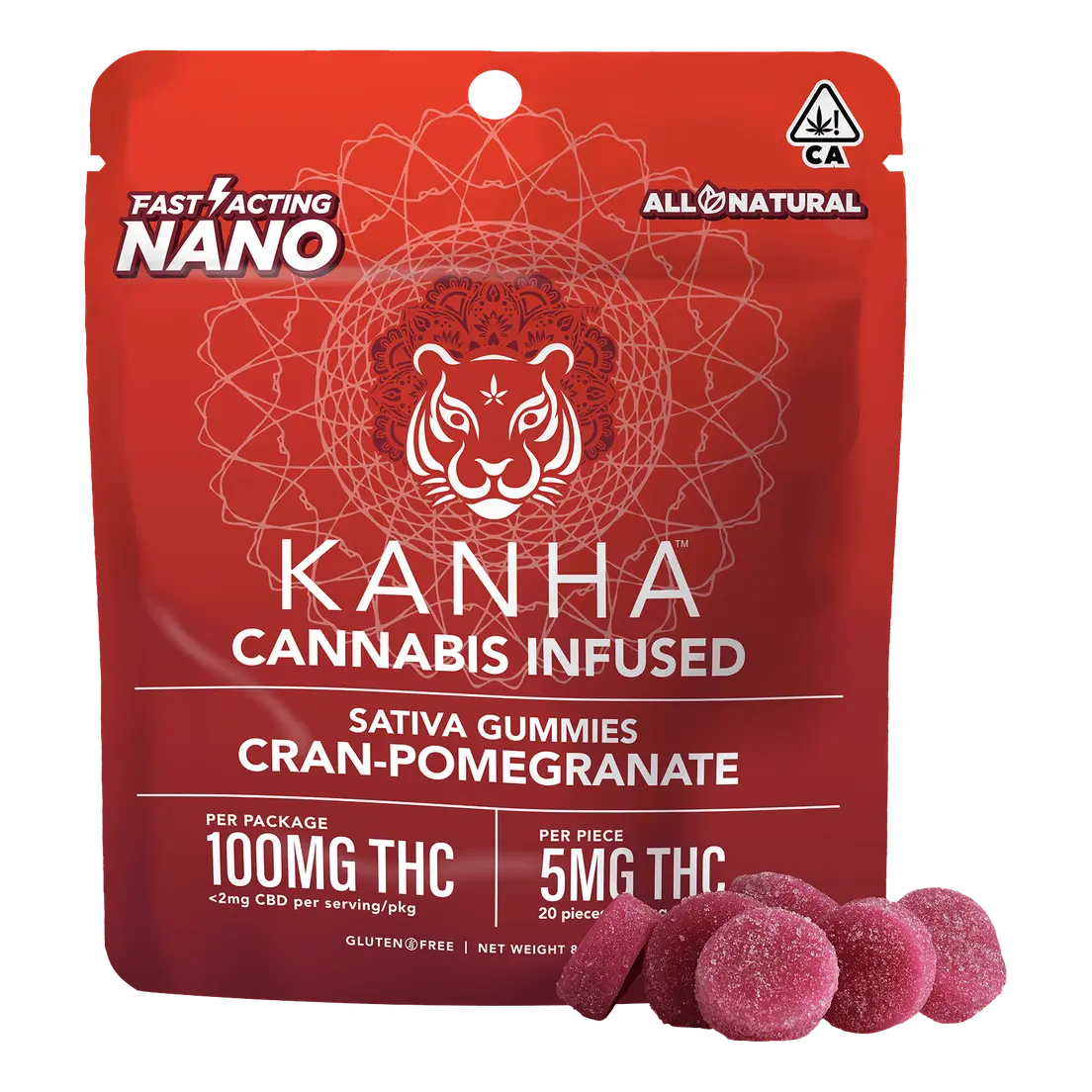 Kanha - CRAN POMEGRANATE 100MG NANO GUMMIES